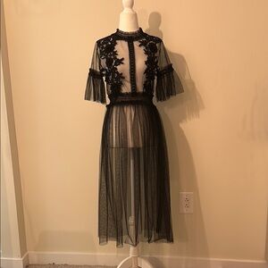 Elegant Black Lace Dress